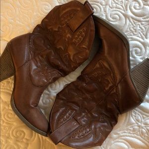 Brown Leather Cowboy Boots